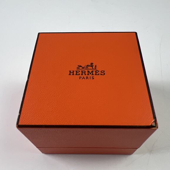 Hermes empty jewelry ring bracelet box display case home decoration 2.5x2.5x2.25 - Picture 1 of 5